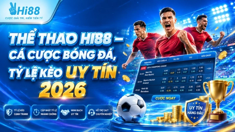 Thể Thao HI88 – Cá Cược Bóng Đá, Tỷ Lệ Kèo Uy Tín 2026